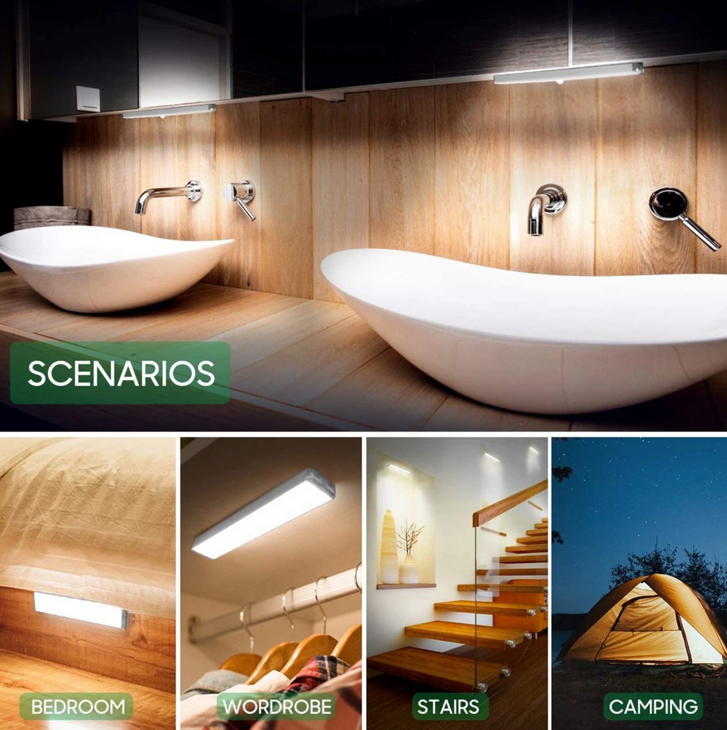 Wireless LED Night Light Motion Sensor Light