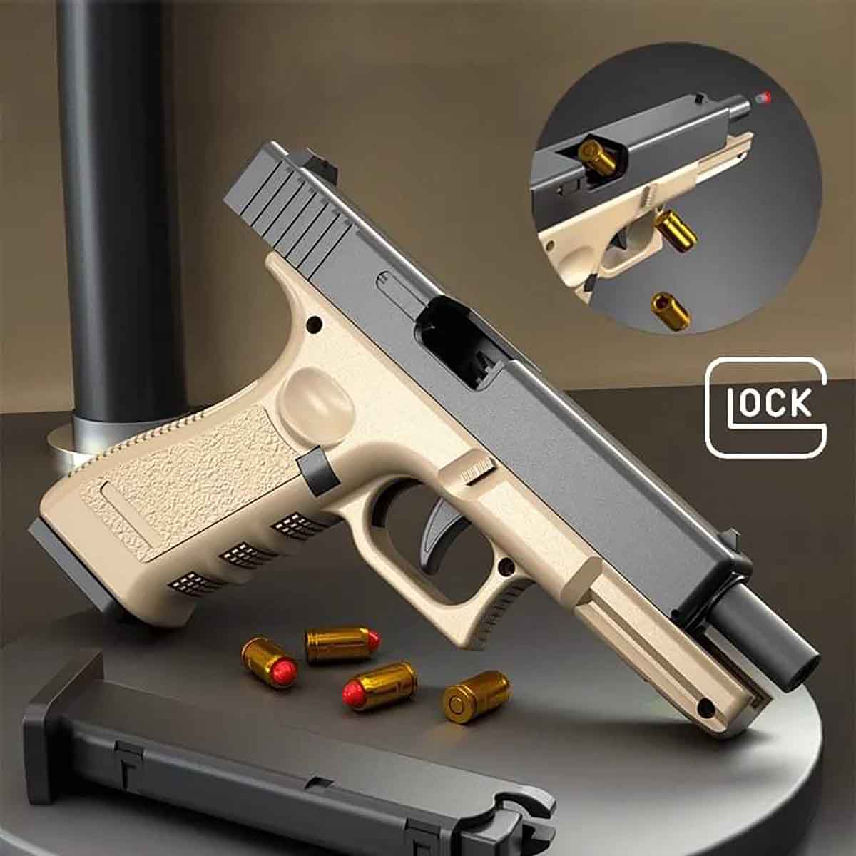 G Glock Eject Mechanism Gun with Ejecting Toy Pistol for Kids