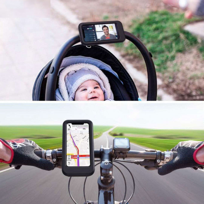 Phone Holder Waterproof 360° Rotation with Water-Resistant Screen.